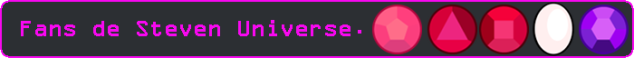 Esto es una imagen con el texto: Fans de Steven Universe.